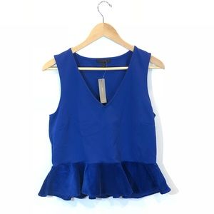 J. Crew | Velvet Peplum Tank Top